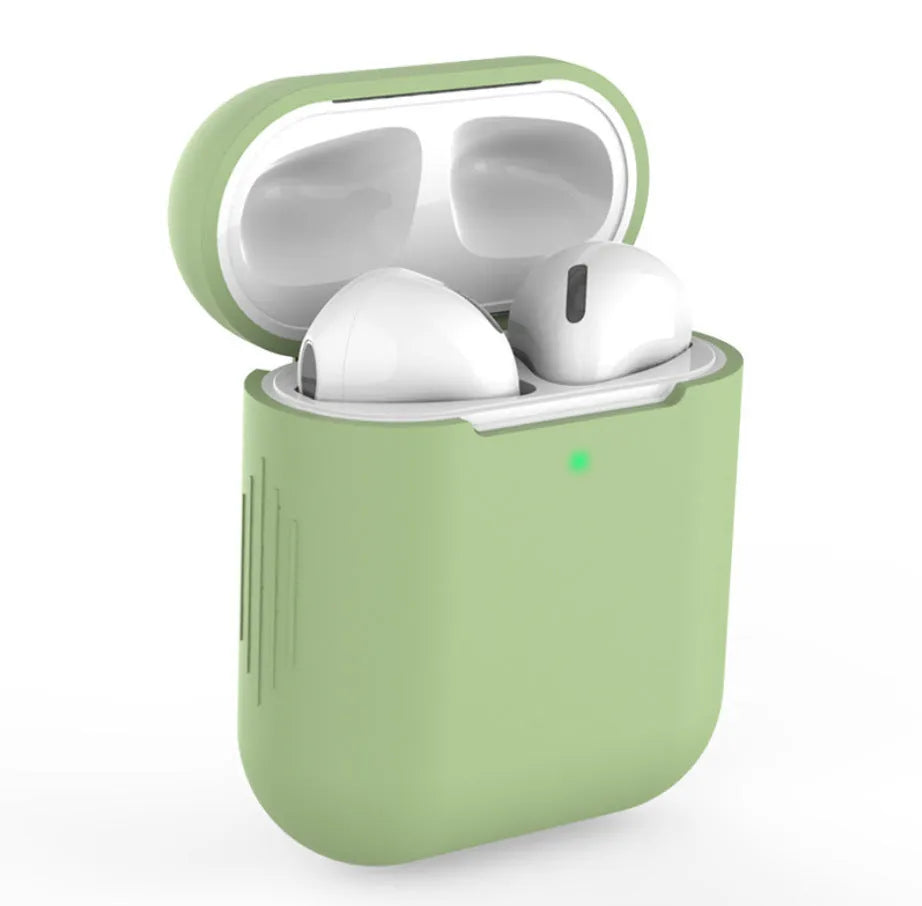 Silicone protective cover for AirPods 2 wireless earbuds in multiple colour options