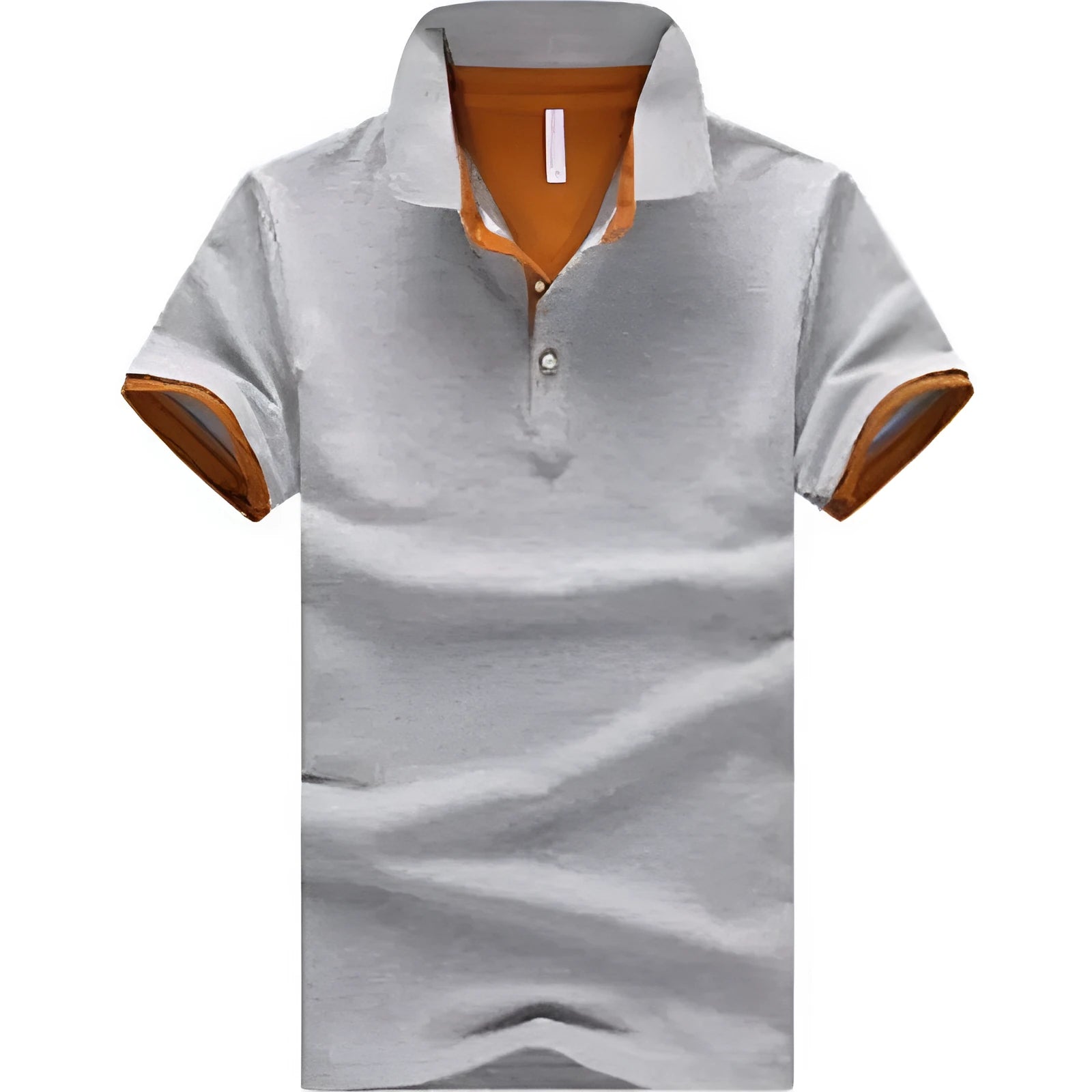 Men's Casual Fashion Stand Collar Polo Shirt in 100% Cotton with Size Range M to 4XL for Everyday Wear Black Orange Blue Gray Red White Options