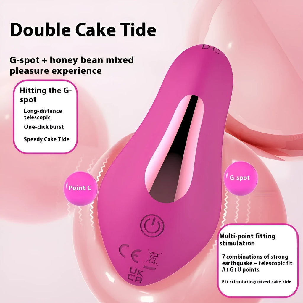 Rose red wearable female vibrator with butterfly shape and app control capability