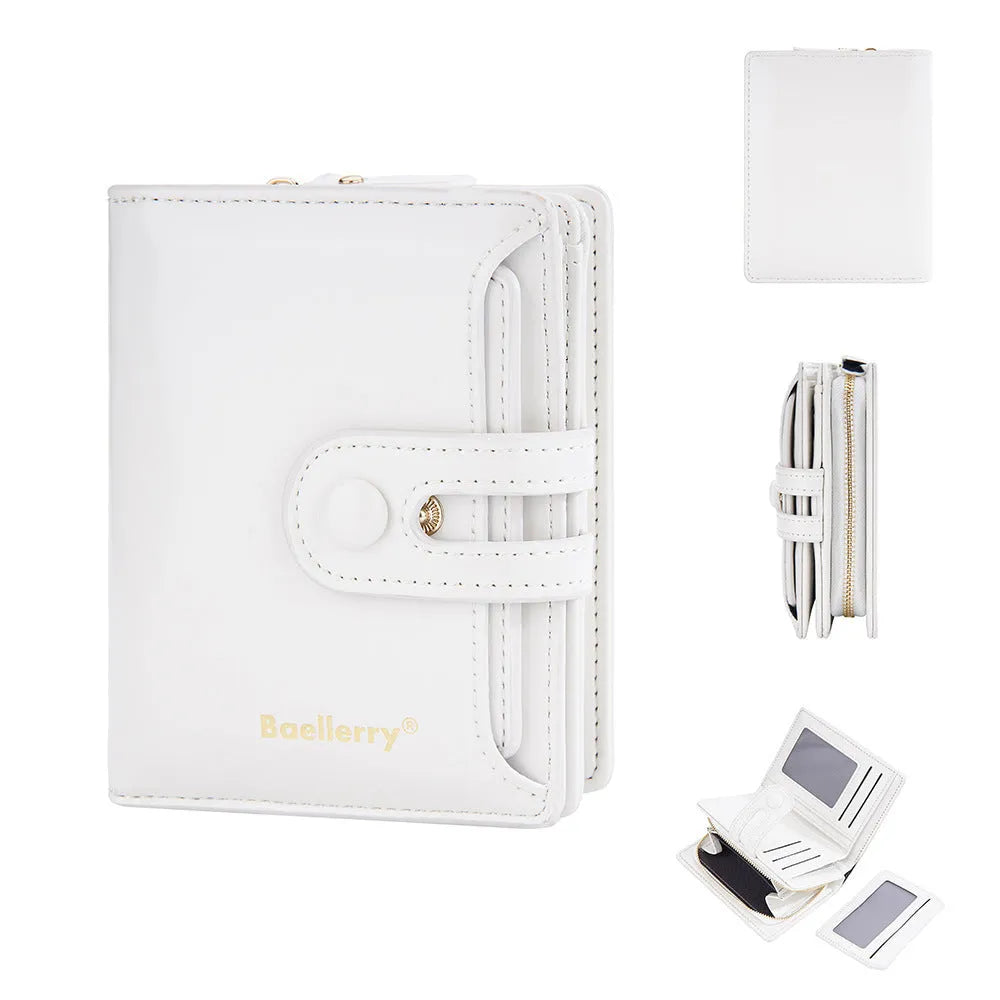 PU leather women's card holder wallet showing available colour options