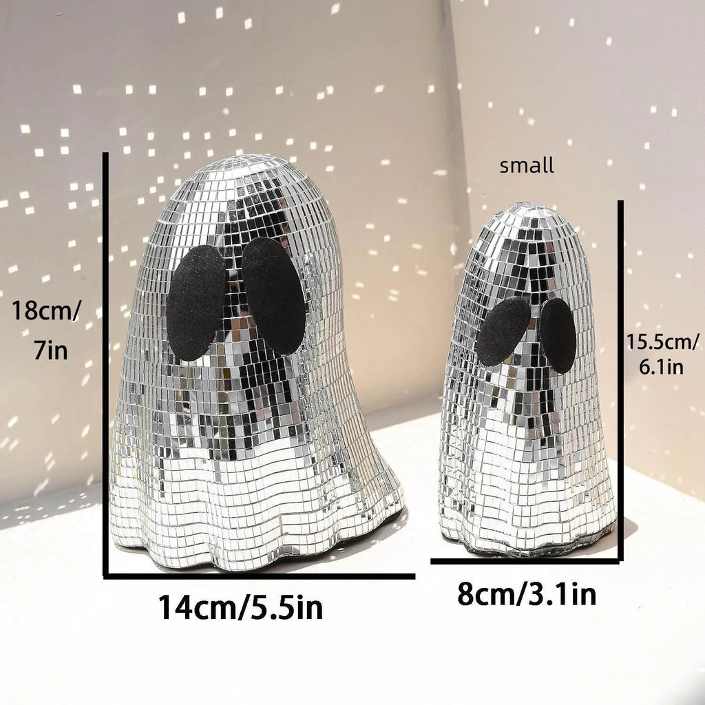 Silver Halloween ghost mosaic mirror patch desktop decoration in glass