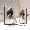 Silver Halloween ghost mosaic mirror patch desktop decoration in glass
