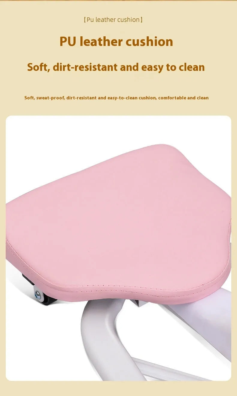 Pink horse leg opener stretching equipment with optional backrest for hip opening exercises
