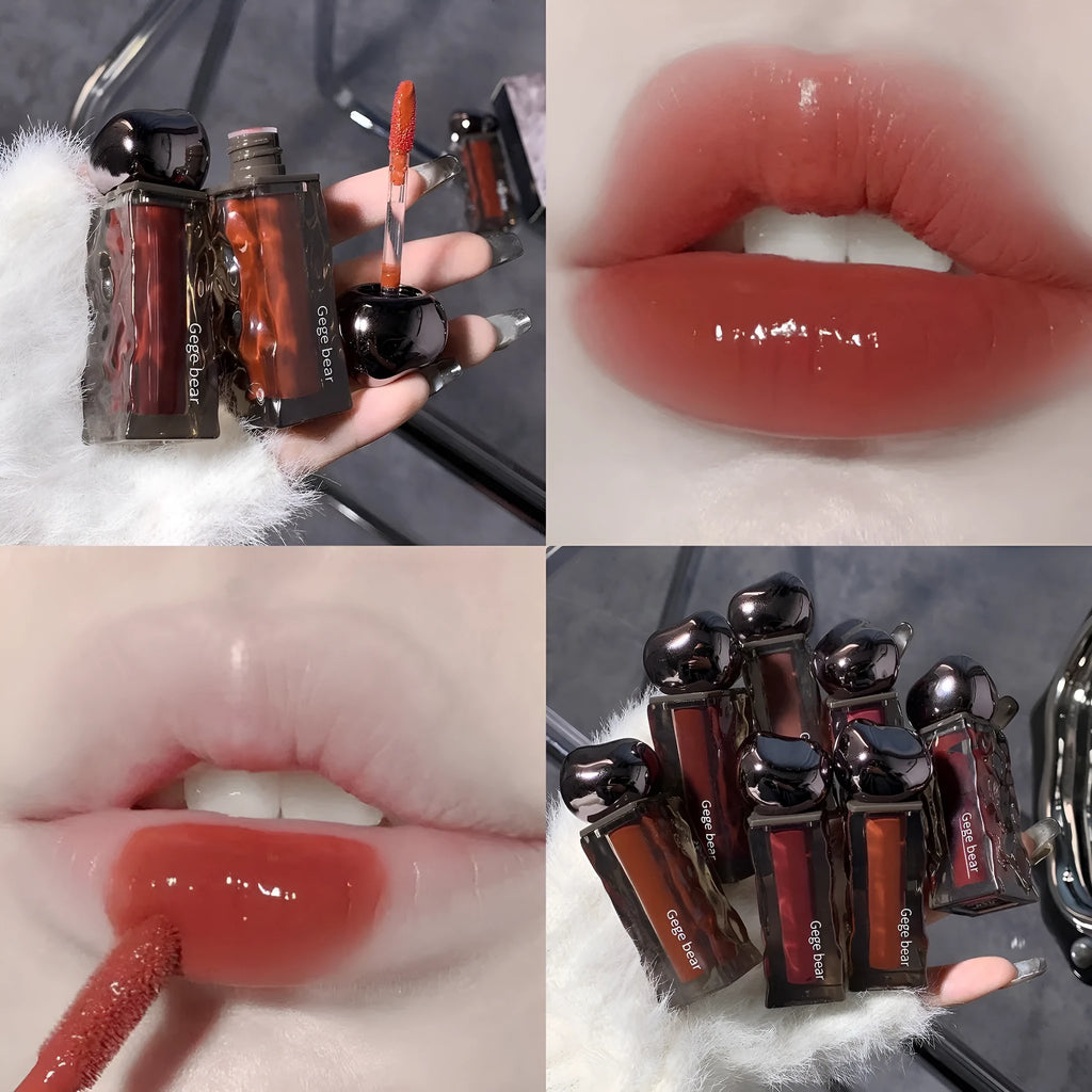 Glacier Lava lip lacquer mirror lip gloss in water light makeup formula