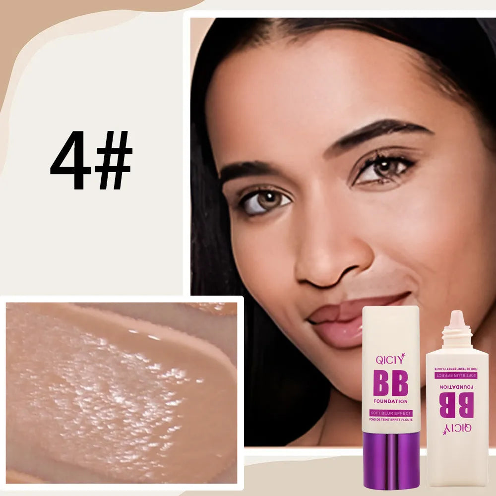 Feeding bottle of BB cream liquid foundation concealer in one of ten shades, labelled 1# to 10#.