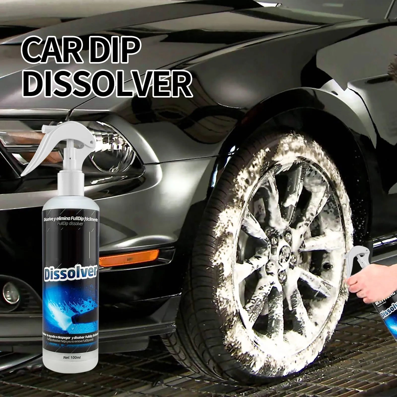 100ml car foam cleaning agent bottle for automotive interior seat stain removal