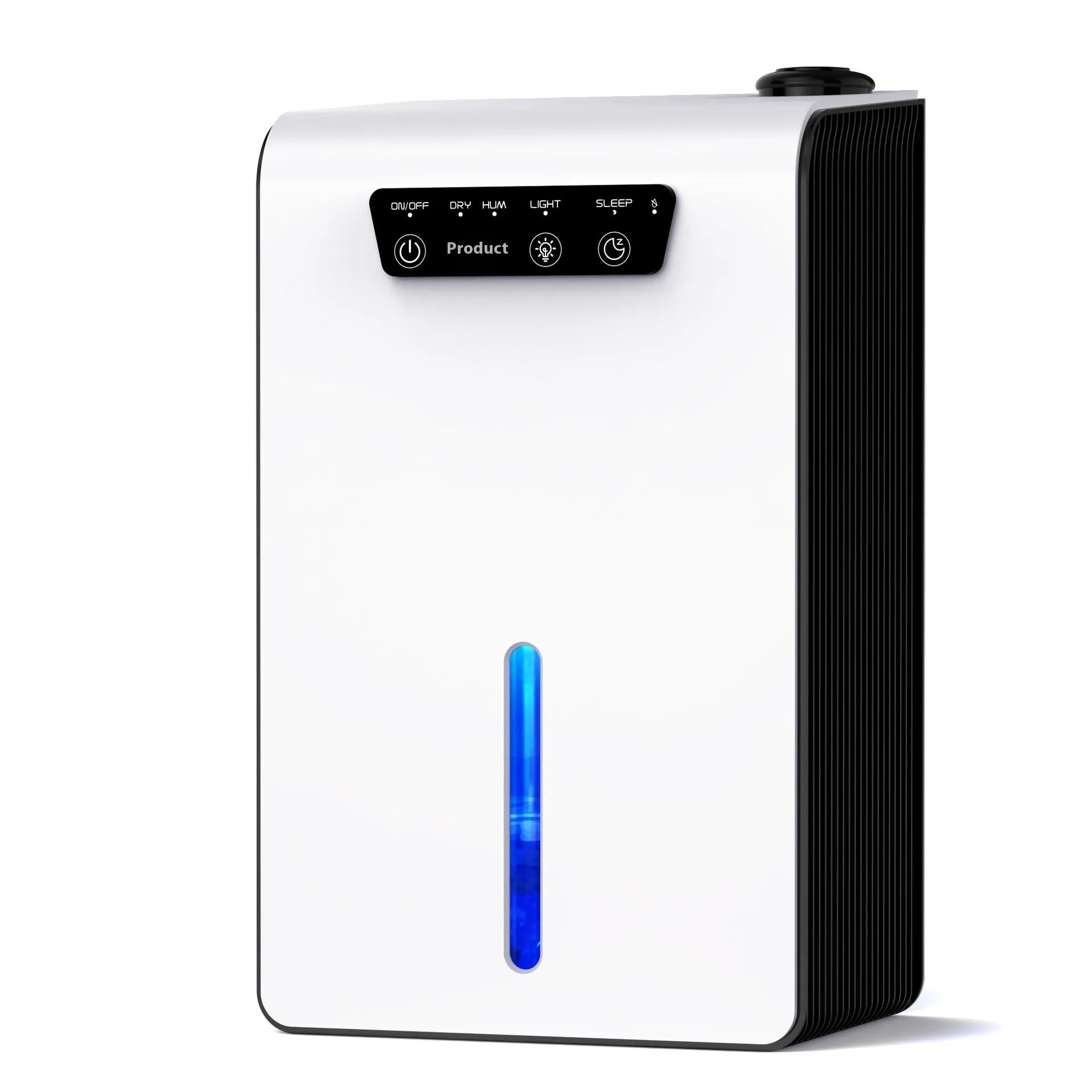 Milky white household dehumidifier for bedroom use in 10-20 square metre rooms