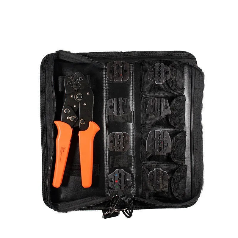SN-48B portable high carbon steel terminal crimping pliers combination set with multiple jaws.