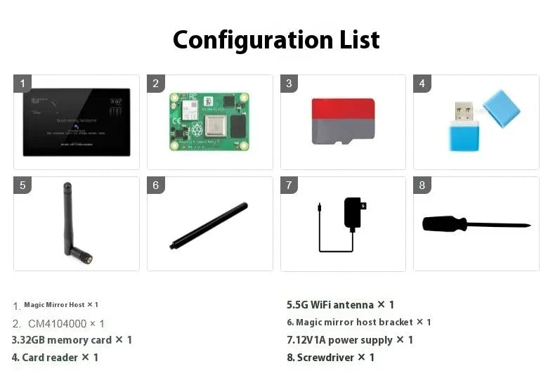 13.3-inch integrated computer touch display with Raspberry Pi CM4 for magic mirror and voice assistant projects