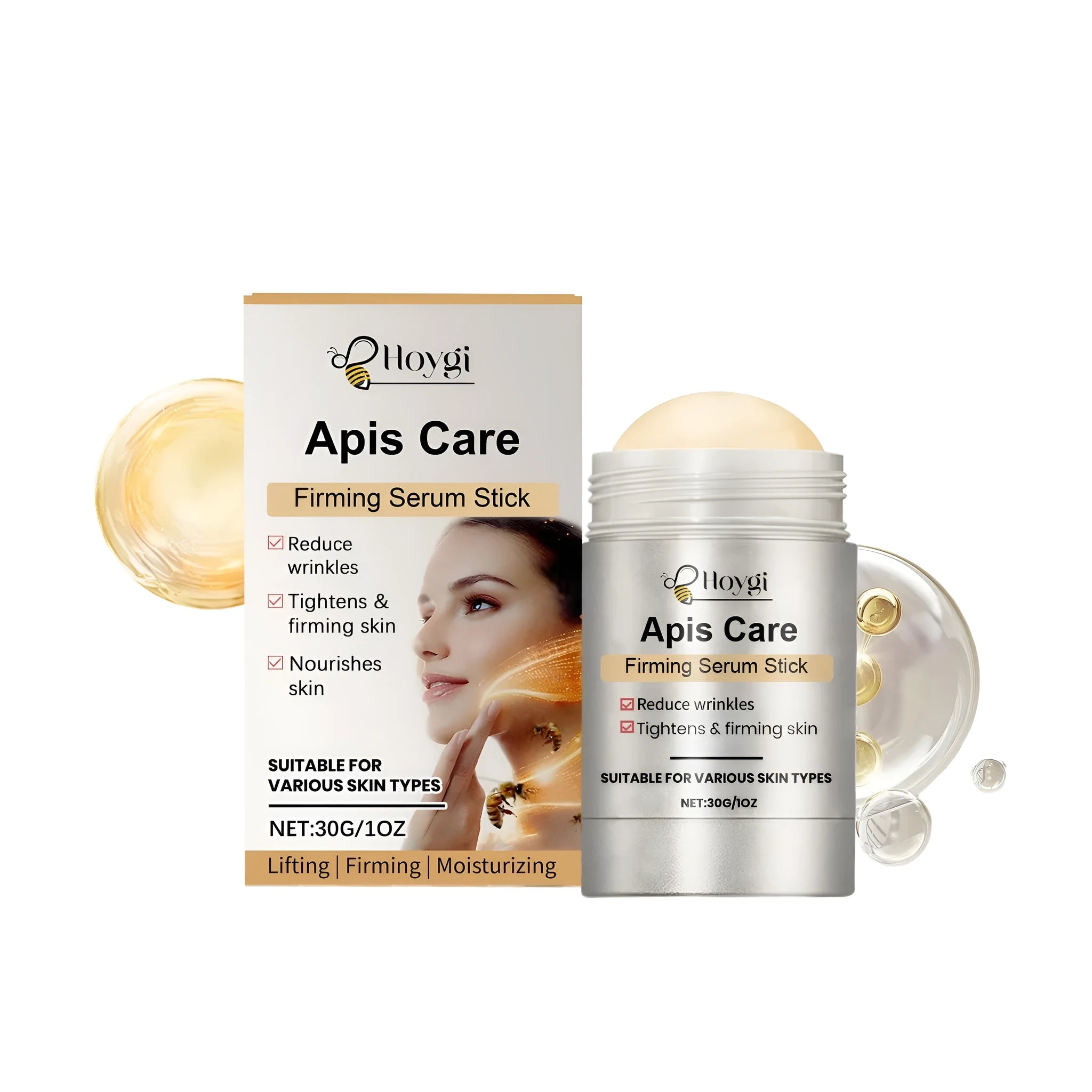 30g white tightening rod facial essence stick for targeted firming skincare application.
