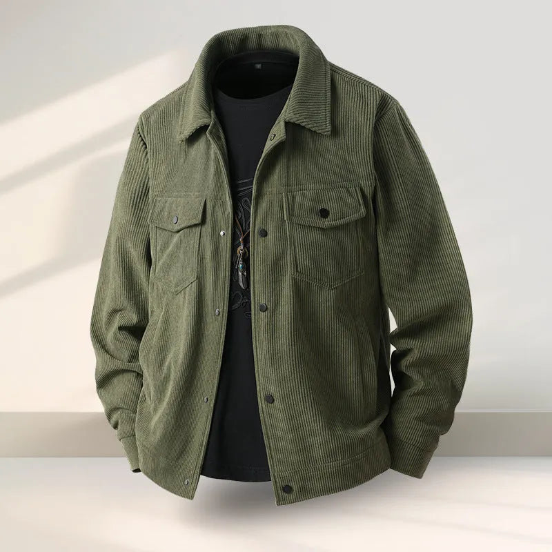 Men's plus size slim fit Lycra casual coat in black, coffee, green or white colours