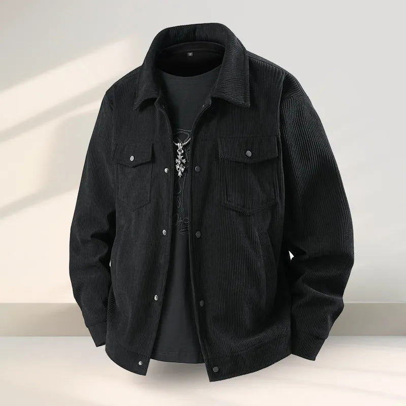 Men's plus size slim fit Lycra casual coat in black, coffee, green or white colours