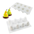 Flexible silicone baking mould shaped like a pineapple and pine cone for making Italian mousse desserts.