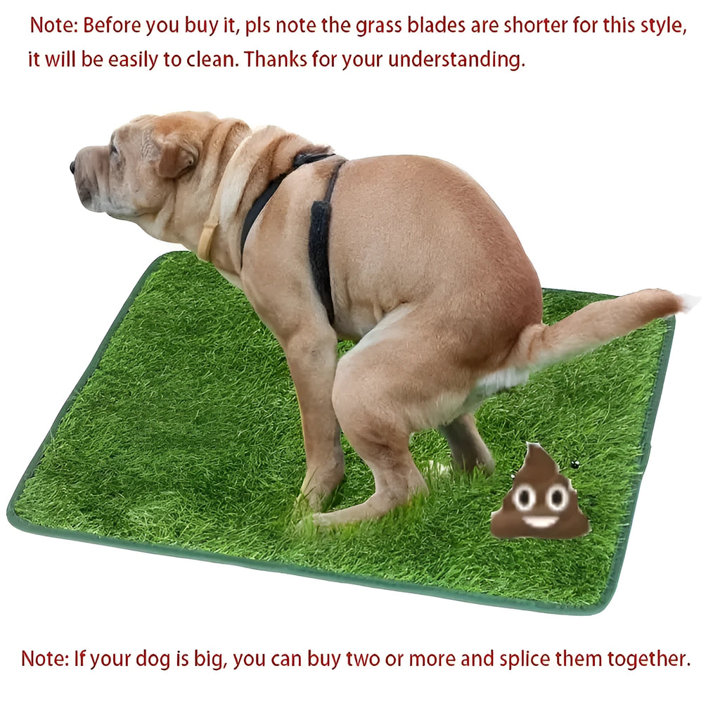 Artificial grass dog toilet training mat for indoor pet training in three size options
