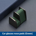 Zinc alloy and leather car dashboard clip for holding sunglasses, in black colour