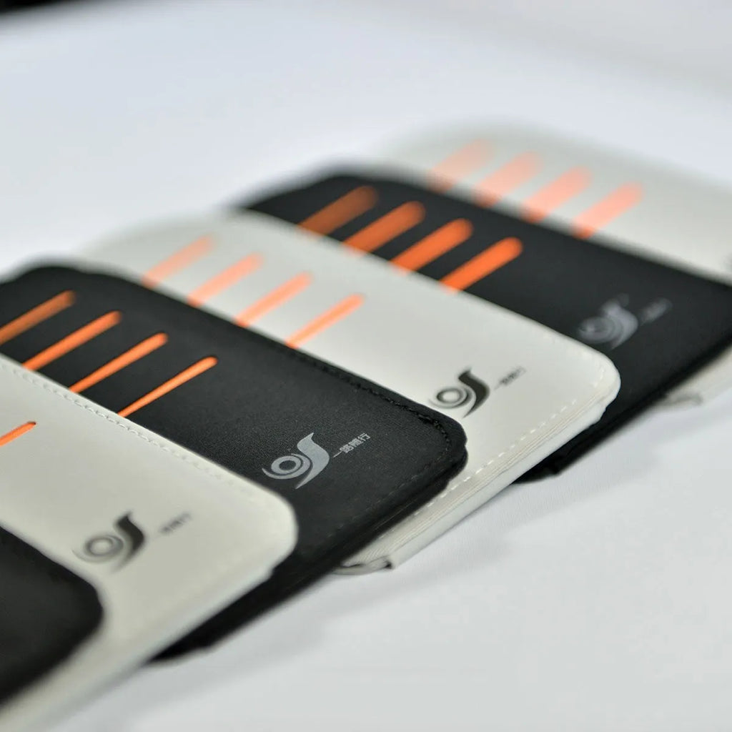 Set of four car sun visor shading panels and a vehicle-mounted storage bag in black or grey colour.