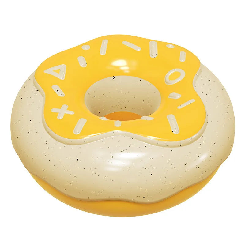 Donut-shaped dog chew toy in pink colour with textured TPR surface for dental cleaning