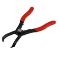 Red interior round nail removal pliers with PVC handles and adjustable jaws