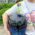 Yellow silicone sunflower helmet decoration with suction cup for motorcycle and bicycle helmets