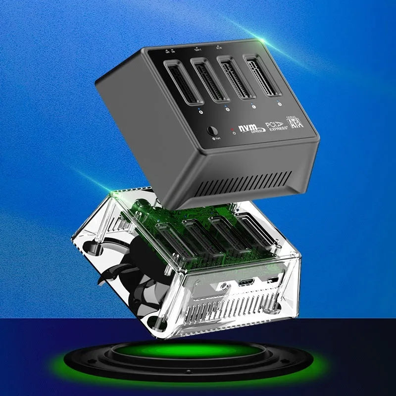 M.2 dual protocol SSD enclosure in aluminium alloy case showing K30174P2 colour