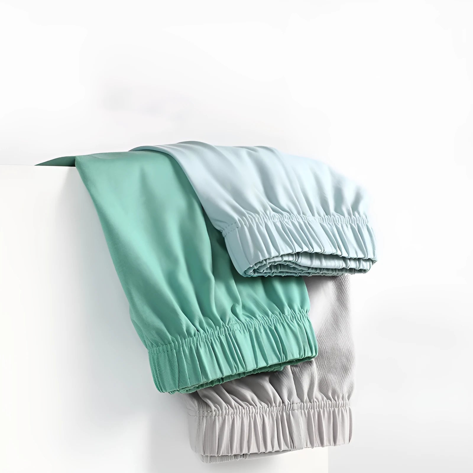Men's loose-fitting cotton boxer shorts in a solid colour, shown in a mid waist design.