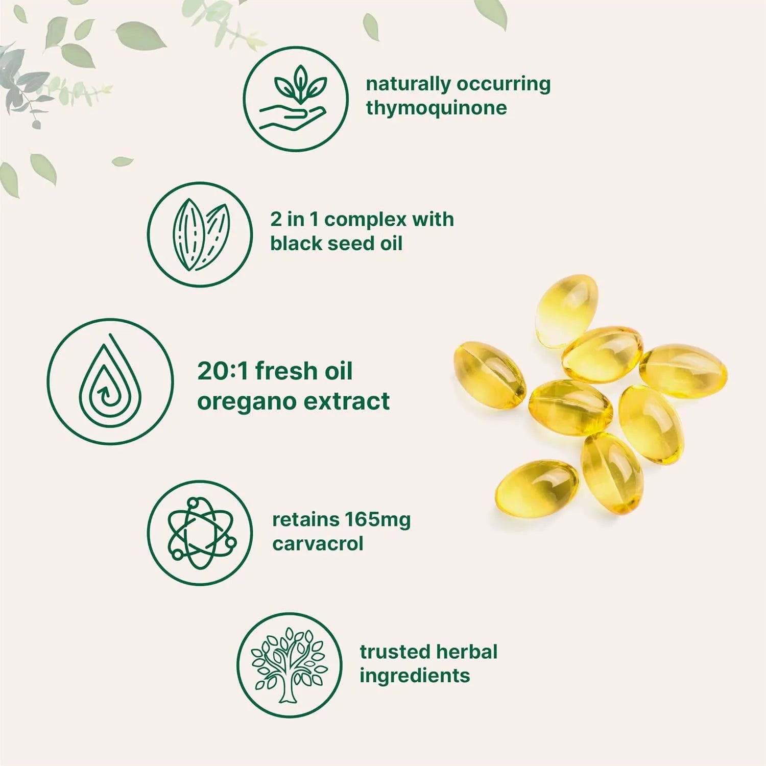 Butter Black Seed Oil Soft Capsules pack showing 180 or 300 tablet options for adult dietary supplementation