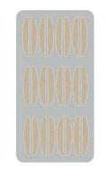 Box of no glue eyelid stickers in non-woven fabric with L, M, and S size options