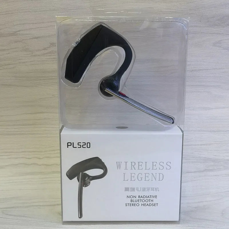 Black minimalist Bluetooth sports headphones with a large battery and call function.