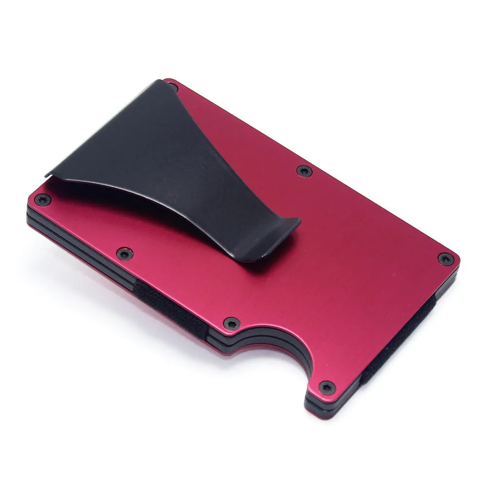 Carbon fibre wallet card holder in multiple colours with 8mm thickness holding bank cards