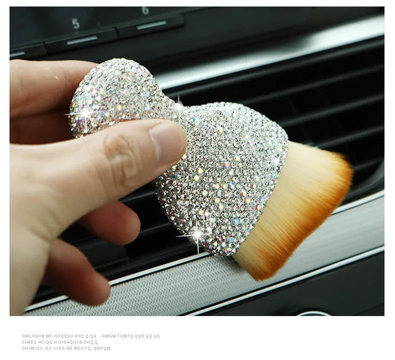 10cm long car interior soft brush for dust removal on dashboard and vents