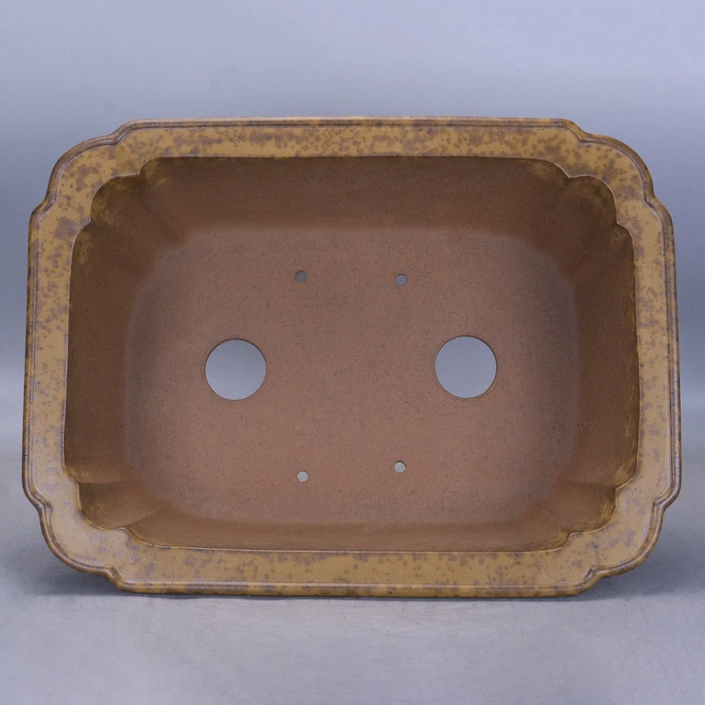Purple sand rectangular flowerpot with modern design and hand-changed drainage system