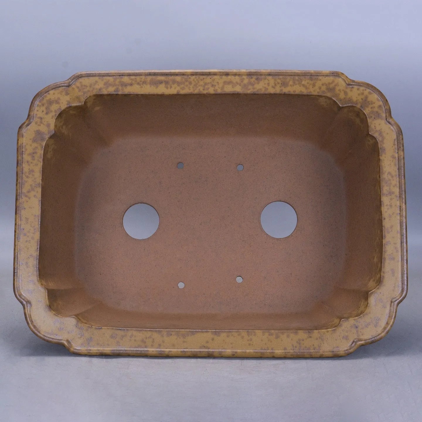 Purple sand rectangular flowerpot with modern design and hand-changed drainage system