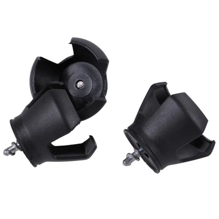 Black golf ball picker device with clip attachment for putters and golf bags