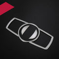Silver BMW headlight switch frame decorative strip ABS plastic interior sticker trim