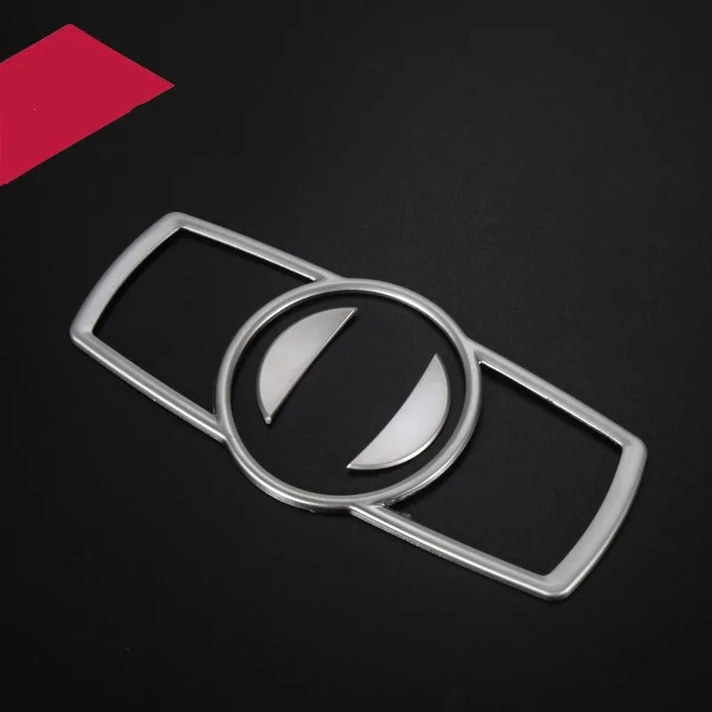 Silver BMW headlight switch frame decorative strip ABS plastic interior sticker trim