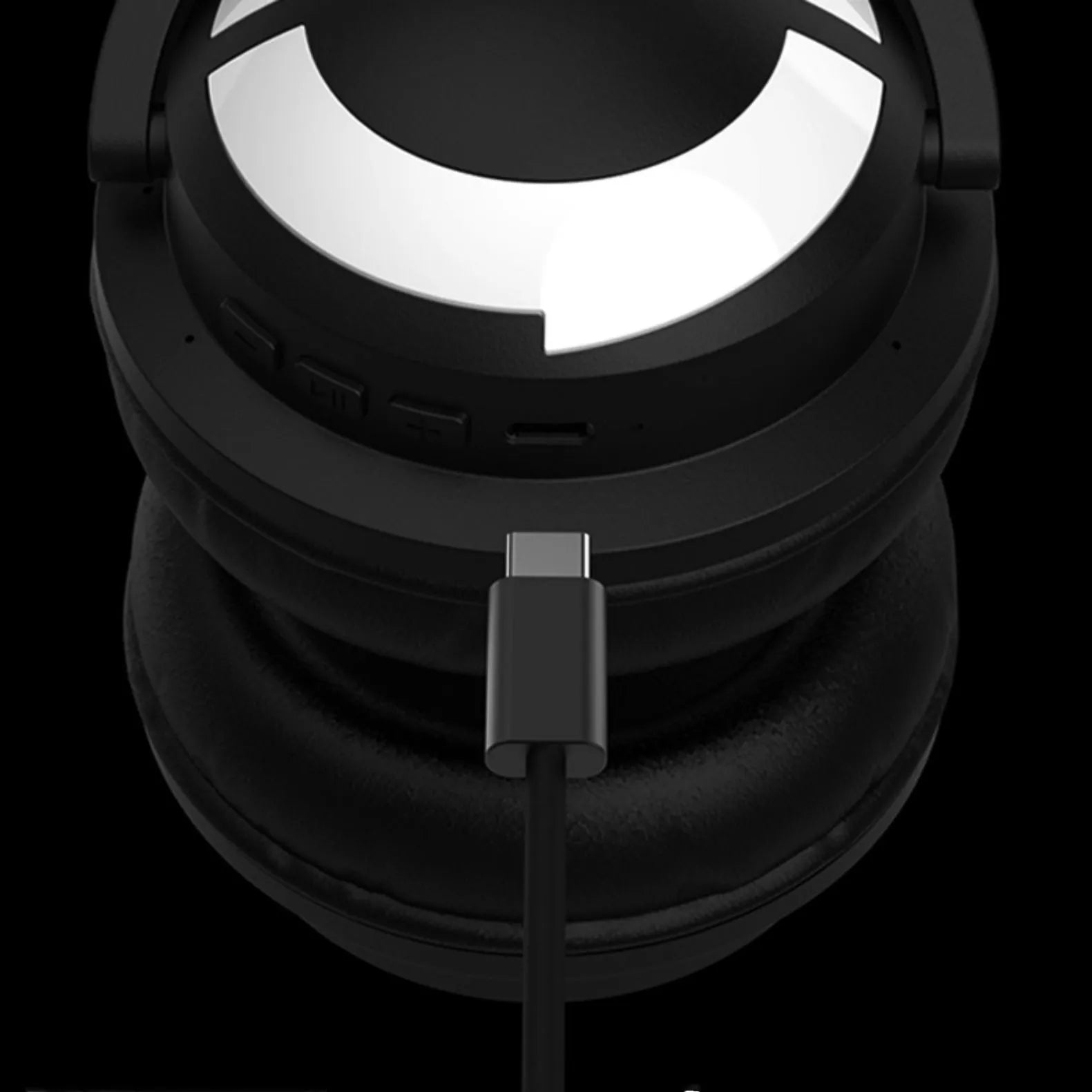 Cute Girl Game Gaming White Wireless Headset with microphone in Elf Black 3G colour