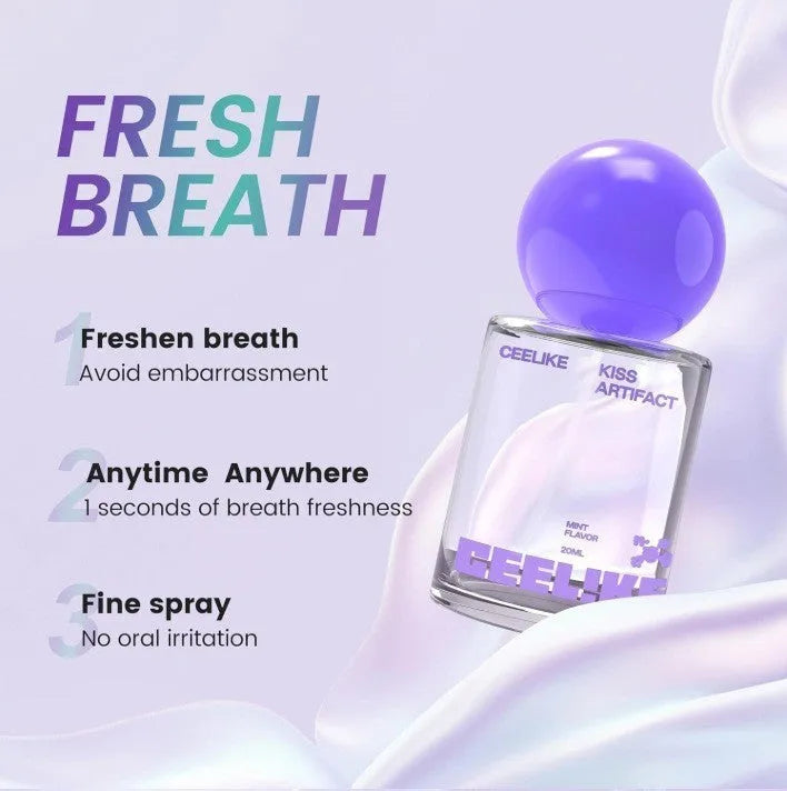20ml probiotics oral care spray bottle measuring 4.7x4.7x10cm