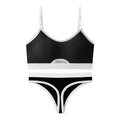 Sports bra and underwear set with underwired tube top in multiple colour options
