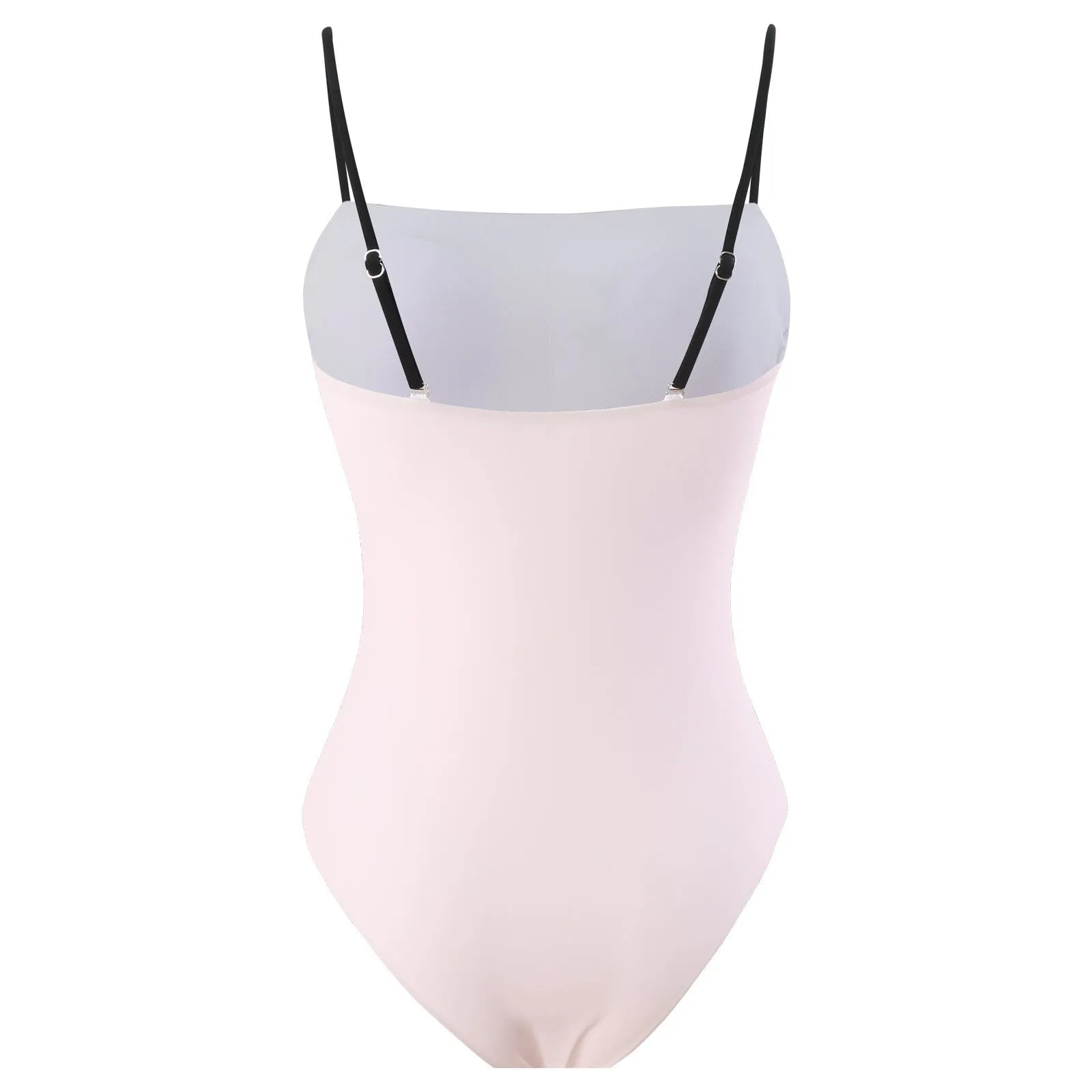 Women's polyester bikini swimsuit with attached white tulle skirt