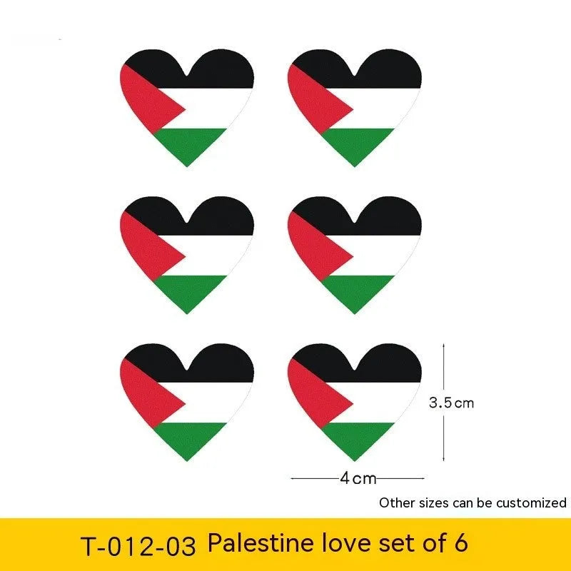 Palestinian flag car decal sticker designs on PET vinyl sheet