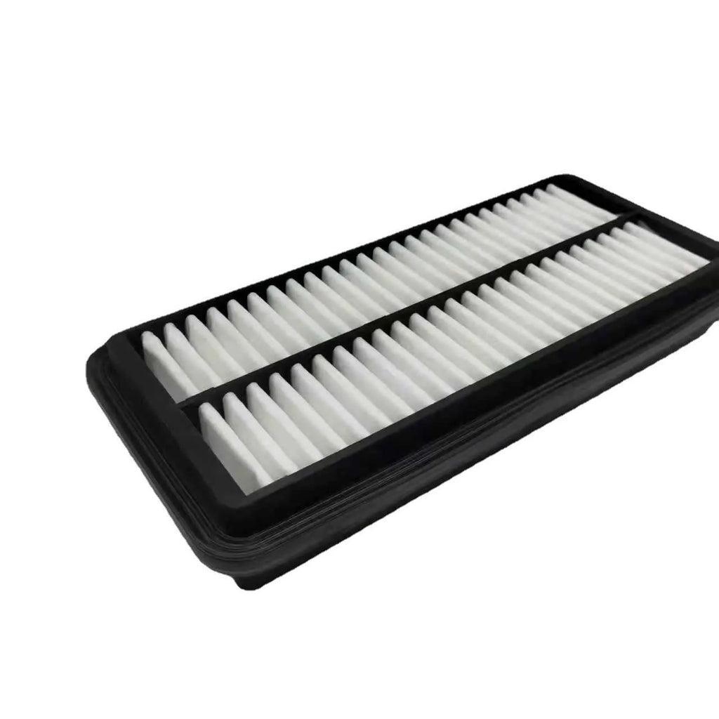 Black car air filter with 256x113x40mm dimensions for modern vehicles