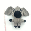 Animal shape plush dog chew toy in multiple colours with bite resistant construction