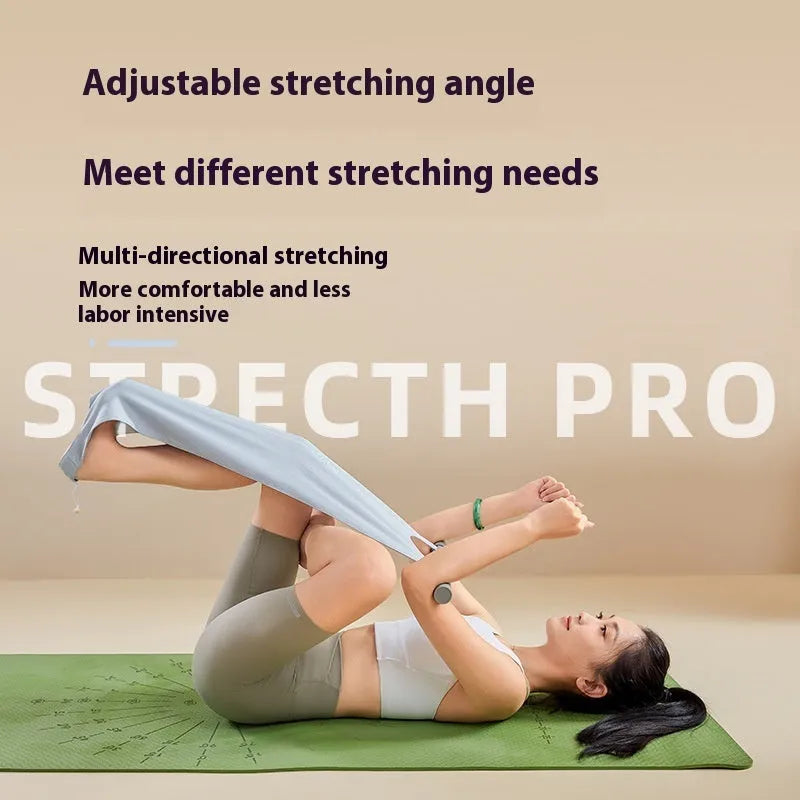 Yoga multi-function stretching tool in grey or pink colours for shoulder, back and hip flexibility training
