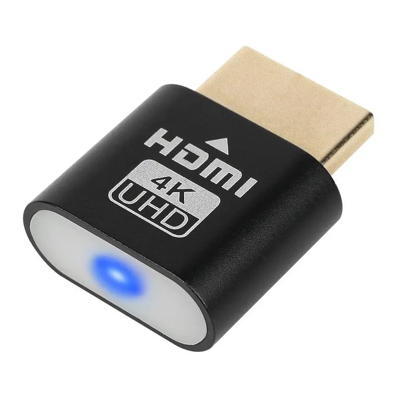 Compact 26.5mm wireless HDMI dummy plug adapter for graphics card virtual display simulation.