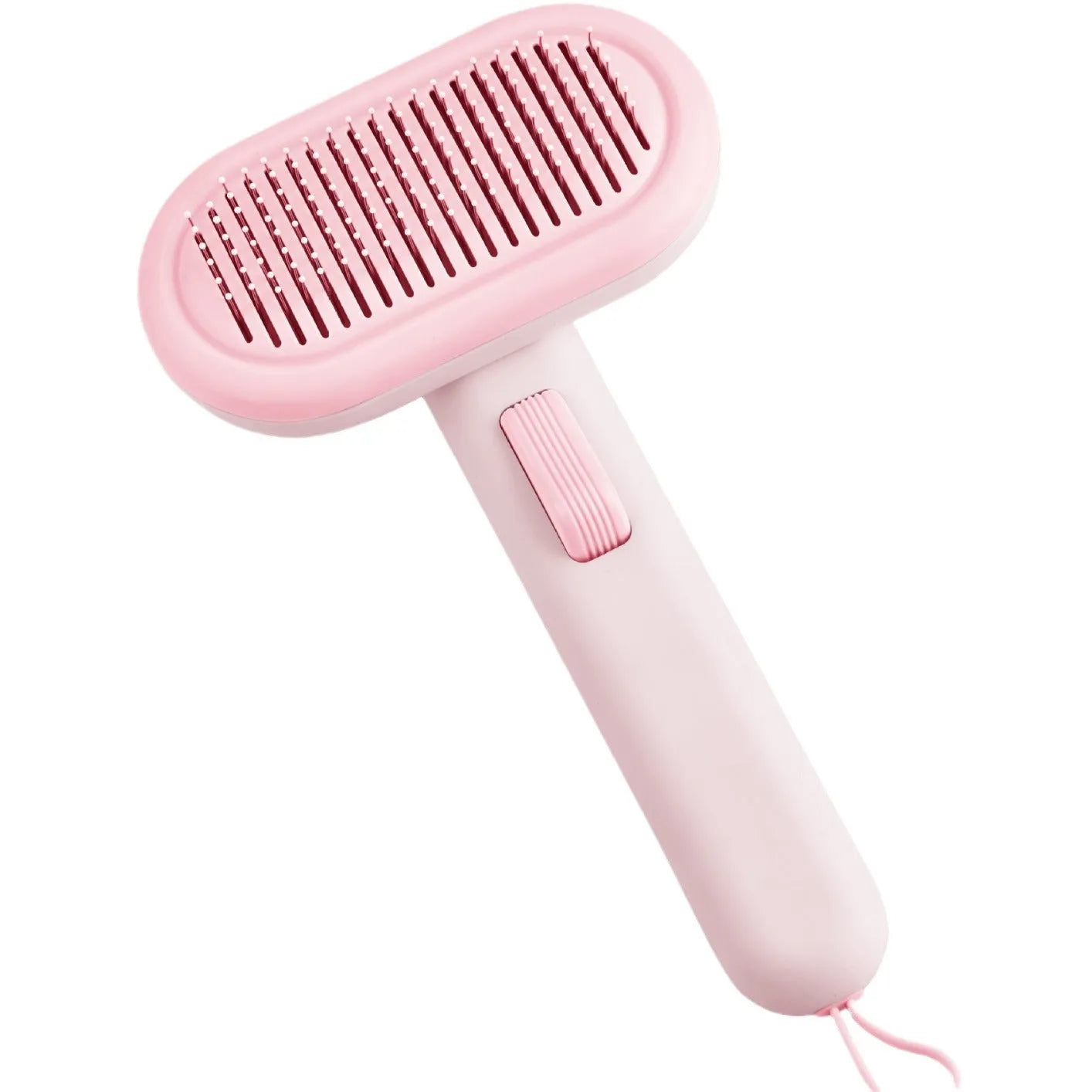 Large pet grooming comb with stainless steel blades in light green colour