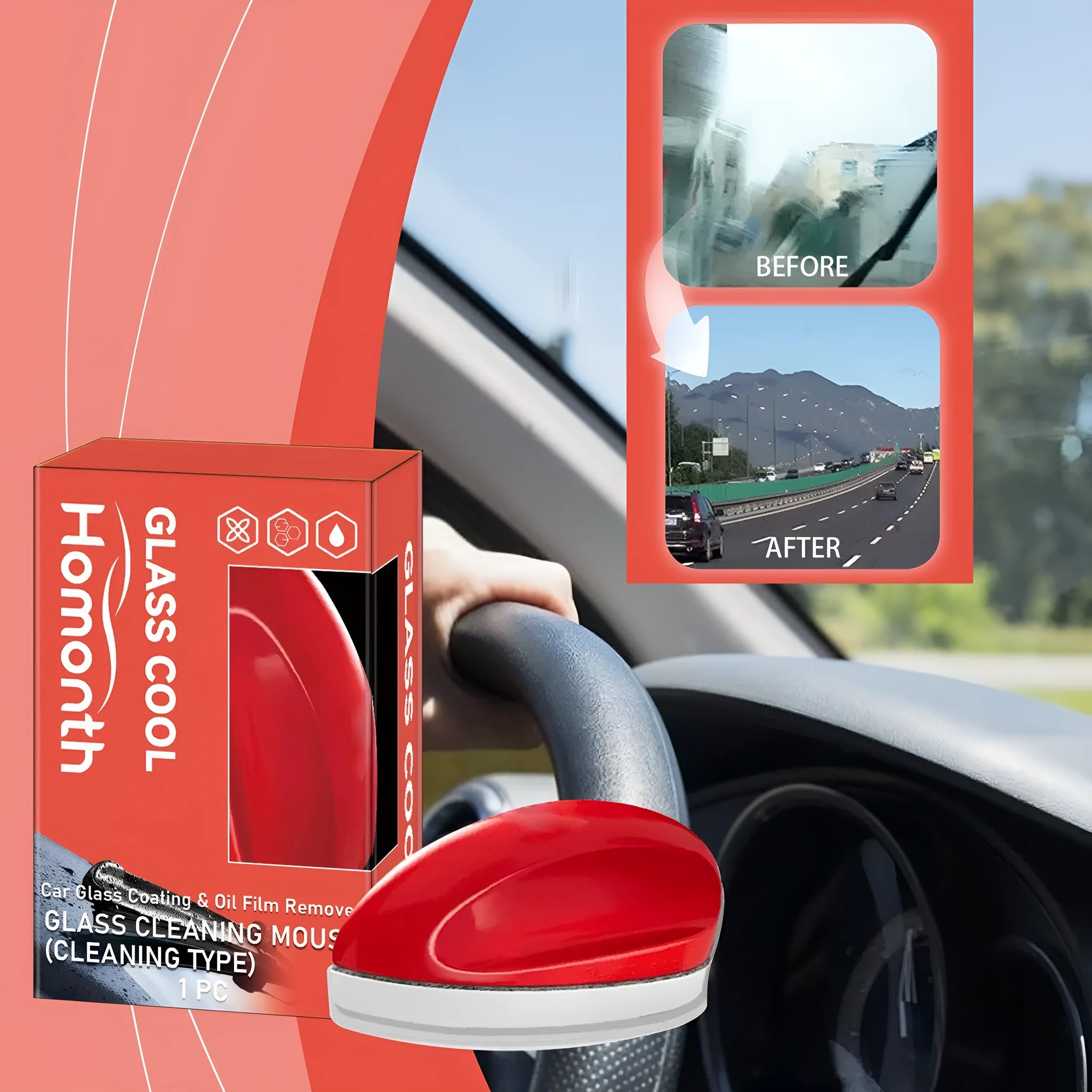1pc car glass oil film cleaning polishing agent brilliant polish type