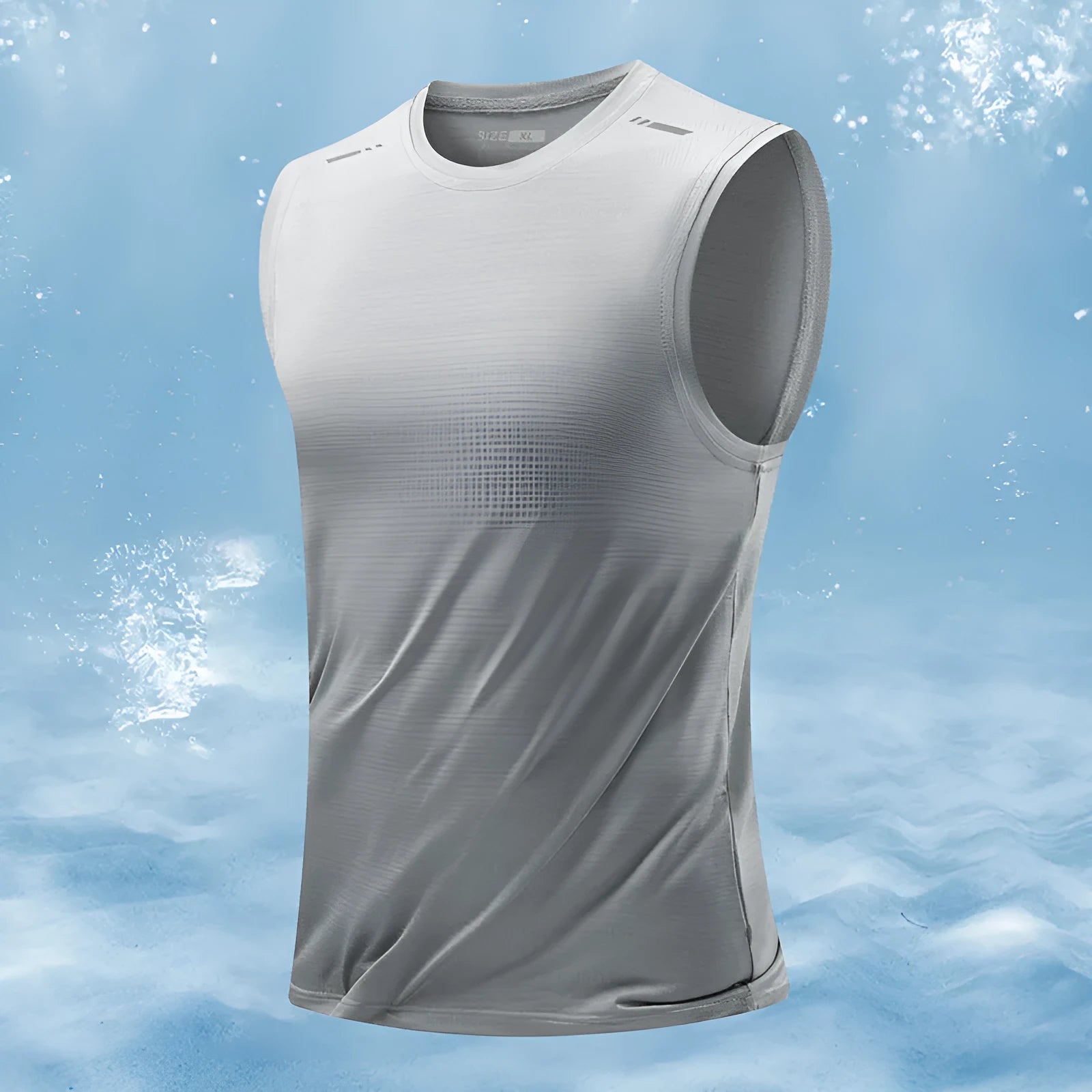 Men's loose fit sleeveless waistcoat in bamboo polyester fabric available in multiple colours