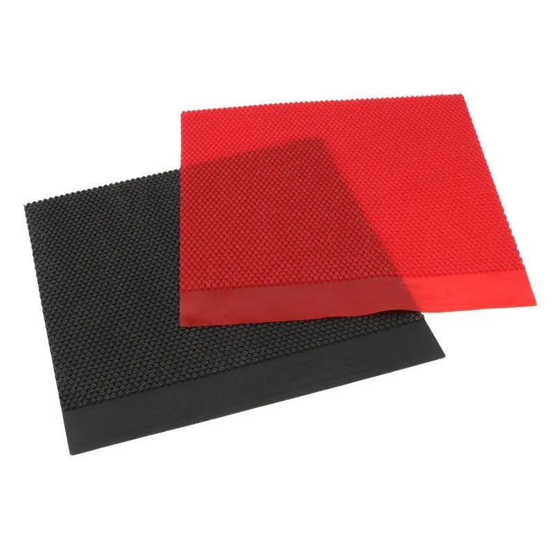 Single sheet of black table tennis rubber with small pips texture for racket replacement.
