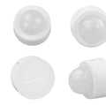 White infrared body sensor with 33mm by 28mm dimensions for home security using ZigBee 3.0 connectivity