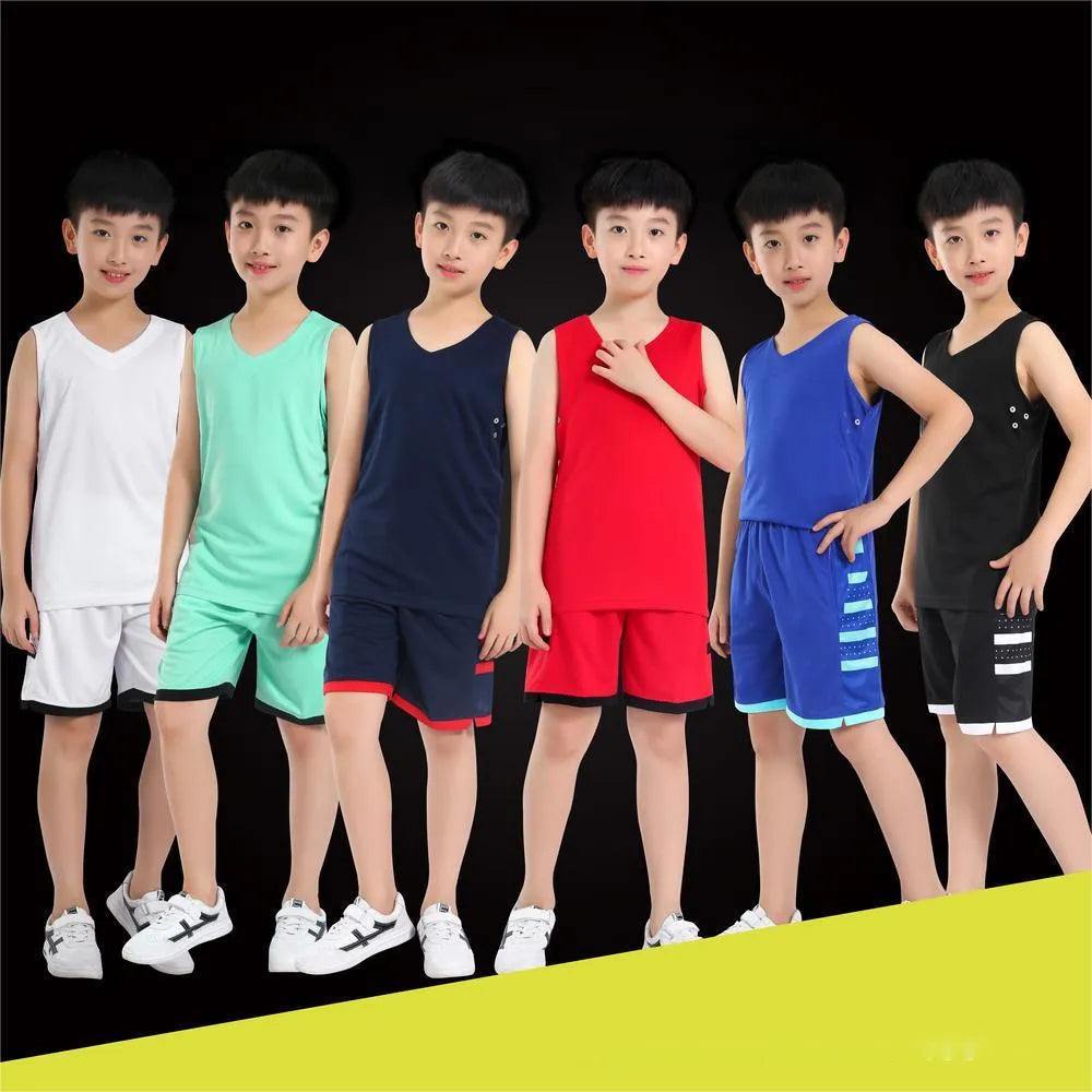 Black and white unisex sports vest and pants set for basketball training and fitness
